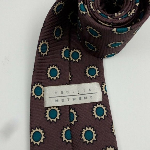 Cecilia Metheny 56in x 2.75  Plum Green Yellow - Picture 3 of 4